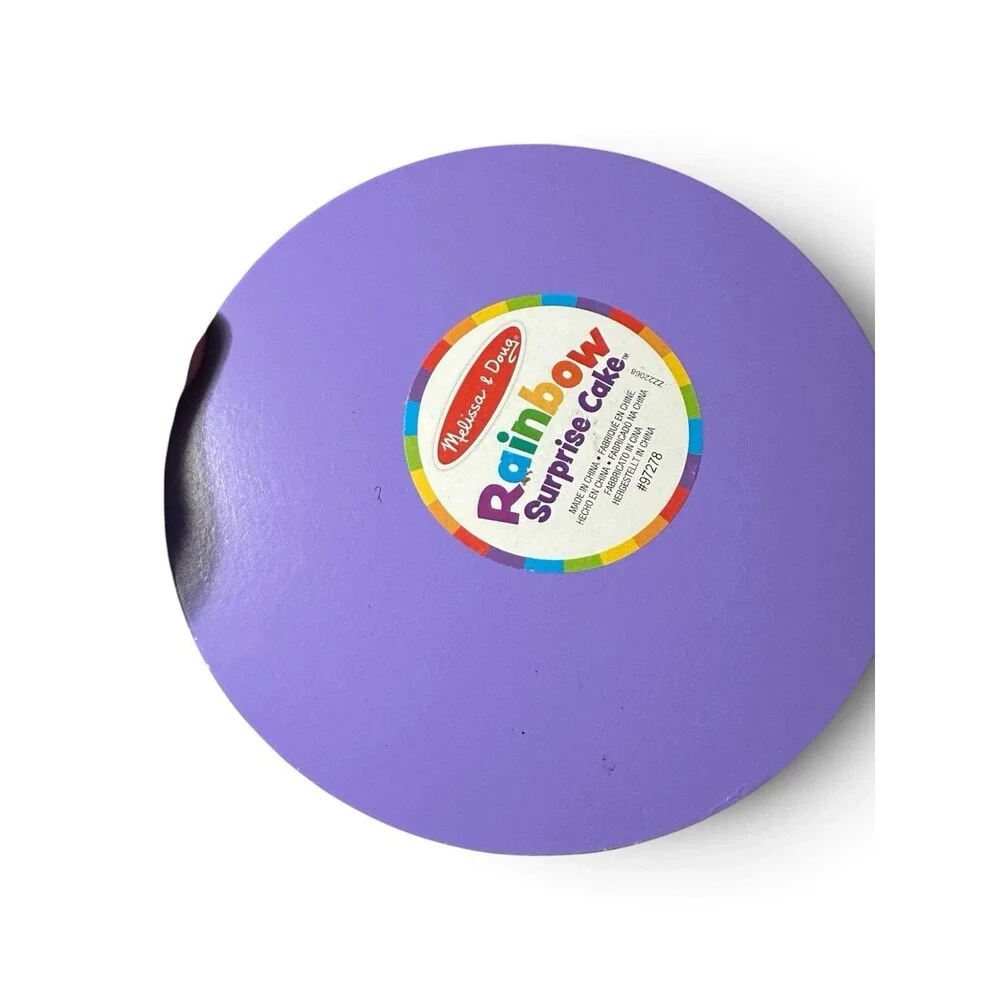 Melissa &Doug wooden rainbow surprise cake play set pieces see description